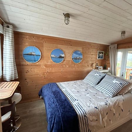 Chambre cabine avec vue mer à la Villa plein vent Barneville-Carteret Esterno foto