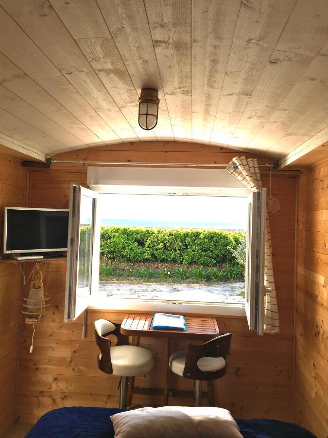 Chambre cabine avec vue mer à la Villa plein vent Barneville-Carteret Esterno foto