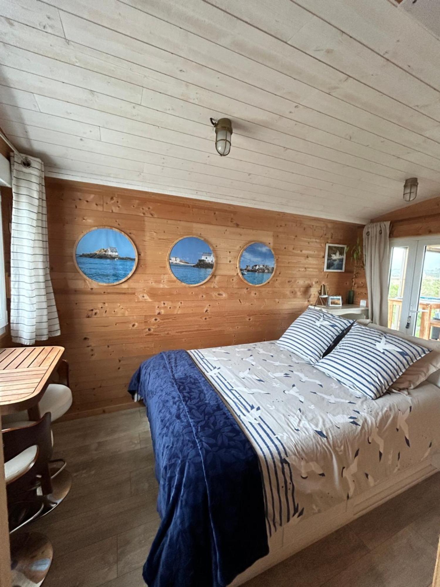 Chambre cabine avec vue mer à la Villa plein vent Barneville-Carteret Esterno foto