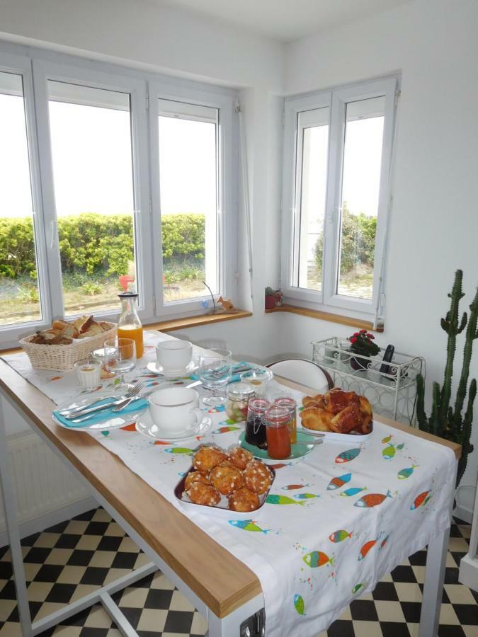 Chambre cabine avec vue mer à la Villa plein vent Barneville-Carteret Esterno foto